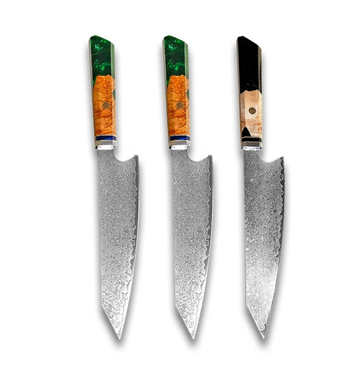 Chef's Knife For Japanese Cuisine In Damascus